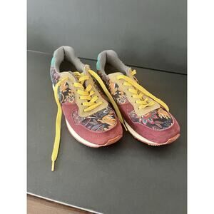 Inkkas Yuuki Jogger Womens Sneakers Sz Women 8 Men 6 Multicolor Suede RARE